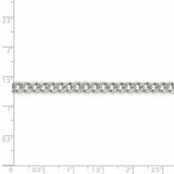 Sterling Silver 4.5mm PavÇ Curb Chain-WBC-QCF120-18