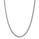 Sterling Silver 4.5mm Pave Curb Chain-WBC-QCF120-30