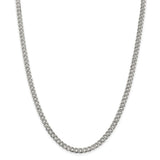 Sterling Silver 4.5mm PavÇ Curb Chain-WBC-QCF120-16