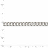 Sterling Silver 5.5mm PavÇ Curb Chain-WBC-QCF150-26