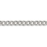 Sterling Silver 7.5mm Pave Curb Chain-WBC-QCF200-22
