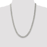 Sterling Silver 7.5mm PavÇ Curb Chain-WBC-QCF200-24