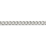 Sterling Silver 8mm PavÇ Curb Chain-WBC-QCF220-26