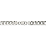 Sterling Silver 8mm PavÇ Curb Chain-WBC-QCF220-24