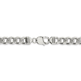 Sterling Silver 9.15mm PavÇ Curb Chain-WBC-QCF250-24