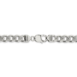 Sterling Silver 9.15mm PavÇ Curb Chain-WBC-QCF250-9