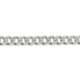 Sterling Silver 10.5mm PavÇ Curb Chain-WBC-QCF300-26