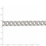 Sterling Silver 10.5mm PavÇ Curb Chain-WBC-QCF300-24