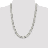 Sterling Silver 10.5mm PavÇ Curb Chain-WBC-QCF300-24