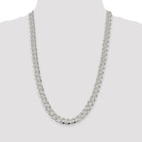 Sterling Silver 10.5mm PavÇ Curb Chain-WBC-QCF300-26