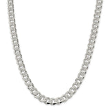 Sterling Silver 10.5mm PavÇ Curb Chain-WBC-QCF300-24