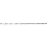 Sterling Silver Rhodium-plated 1mm Cable Chain Anklet-WBC-QCL030R-9