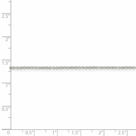 Sterling Silver 1.25mm Cable Chain Anklet-WBC-QCL035-9