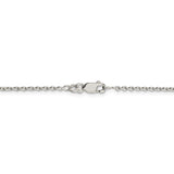 Sterling Silver 1.95mm Cable Chain Anklet-WBC-QCL050-10