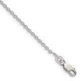 Sterling Silver 1.95mm Cable Chain Anklet-WBC-QCL050-10