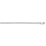 Sterling Silver Rhodium-plated 2.75mm Cable Chain-WBC-QCL080R-30