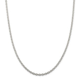 Sterling Silver 3.5mm Cable Chain-WBC-QCL100-36