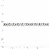 Sterling Silver 4.5mm Cable Chain-WBC-QCL120-22