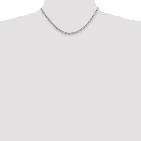 Sterling Silver 4.5mm Cable Chain-WBC-QCL120-16