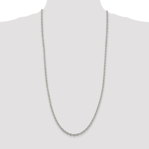 Sterling Silver 4.5mm Cable Chain-WBC-QCL120-30