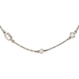 Cheryl M Sterling Silver Rhodium-plated CZ Station 36.5in Necklace-WBC-QCM1192-36.5