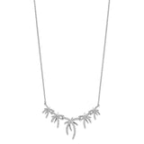 Cheryl M Sterling Silver Rhodium-plated CZ w/ 2in ext. Palm Tree Necklace-WBC-QCM1558-16