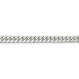 Sterling Silver 6.4mm Polished Domed Curb Chain-WBC-QDB180-8