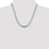 Sterling Silver 7.25mm Polished Domed Curb Chain-WBC-QDB200-20