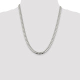 Sterling Silver 7.25mm Polished Domed Curb Chain-WBC-QDB200-22
