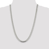 Sterling Silver 7.25mm Polished Domed Curb Chain-WBC-QDB200-26