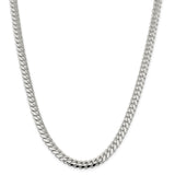 Sterling Silver 7.25mm Polished Domed Curb Chain-WBC-QDB200-22