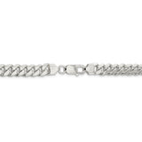 Sterling Silver 7.8mm Polished Domed Curb Chain-WBC-QDB220-9