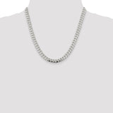 Sterling Silver 7.8mm Polished Domed Curb Chain-WBC-QDB220-20