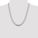 Sterling Silver 7.8mm Polished Domed Curb Chain-WBC-QDB220-22