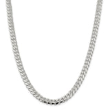 Sterling Silver 7.8mm Polished Domed Curb Chain-WBC-QDB220-20