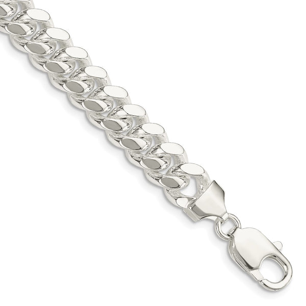 Sterling Silver 9mm Polished Domed Curb Chain-WBC-QDB250-8