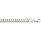 Sterling Silver 9mm Polished Domed Curb Chain-WBC-QDB250-22