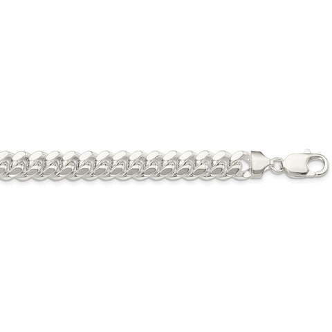Sterling Silver 9mm Polished Domed Curb Chain-WBC-QDB250-22