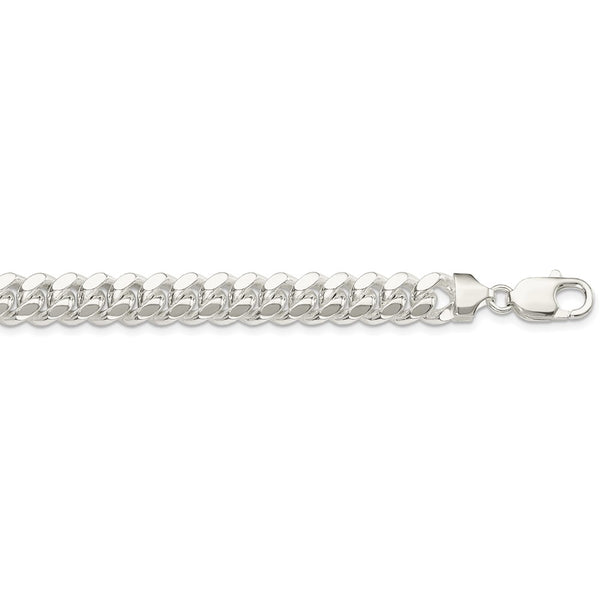Sterling Silver 9mm Polished Domed Curb Chain-WBC-QDB250-20