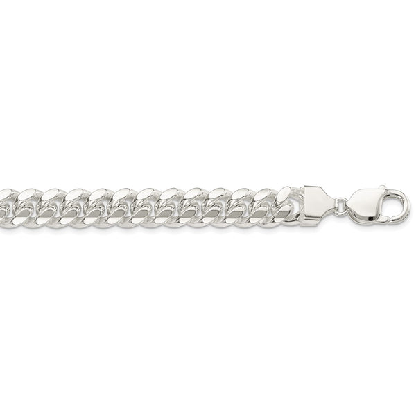 Sterling Silver 10.5mm Polished Domed Curb Chain-WBC-QDB300-20