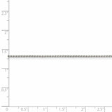 Sterling Silver 1.1mm Diamond-cut Rope Chain Anklet-WBC-QDC015-9