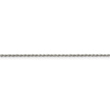 Sterling Silver 1.5mm Diamond-cut Rope Chain Anklet-WBC-QDC020-10