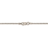 Sterling Silver 1.5mm Diamond-cut Rope Chain Anklet-WBC-QDC020-9