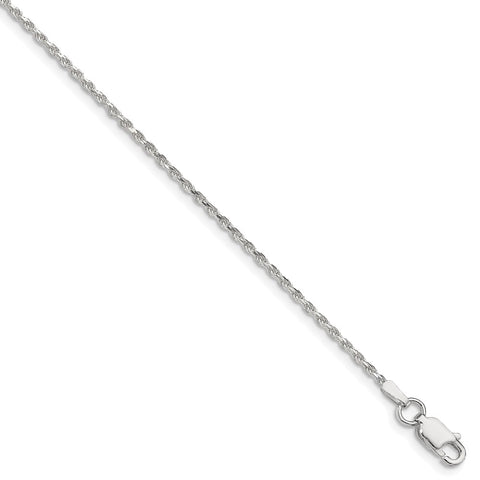 Sterling Silver 1.5mm Diamond-cut Rope Chain-WBC-QDC020-8