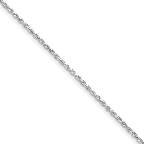 Sterling Silver Rhodium-plated 1.5mm Diamond-cut Rope Chain-WBC-QDC020R-7