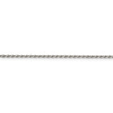 Sterling Silver 1.7mm Diamond-cut Rope Chain Anklet-WBC-QDC025-10