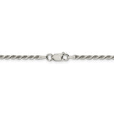 Sterling Silver 2.25mm Diamond-cut Rope Chain-WBC-QDC050-7