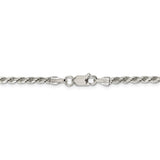 Sterling Silver 2.75mm Diamond-cut Rope Chain-WBC-QDC060-20