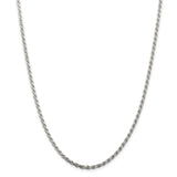 Sterling Silver 2.75mm Diamond-cut Rope Chain-WBC-QDC060-24