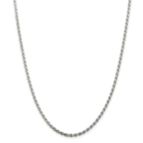 Sterling Silver 2.75mm Diamond-cut Rope Chain-WBC-QDC060-20